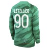 Officiële Voetbalshirt Doelman Paris Saint-Germain Letellier 90 Thuis 2023-24 Lange Mouw - Heren